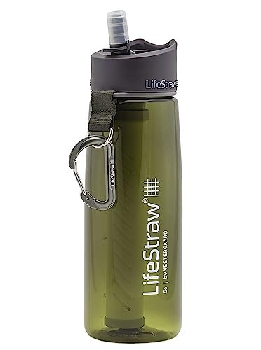 LifeStraw Go Water Filter Bottle with 2-Stage Integrated Filter Straw for Hiking