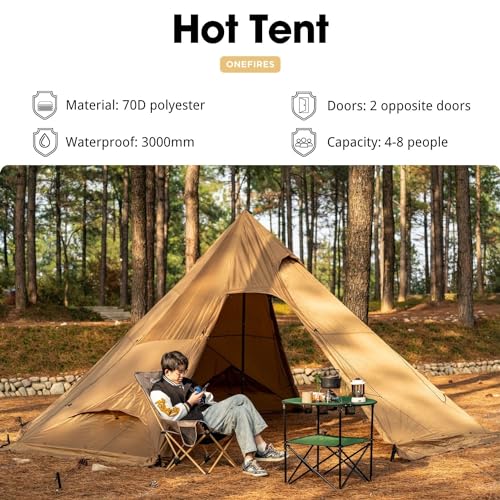 Hot Tent with Stove Jack 4-8 Person