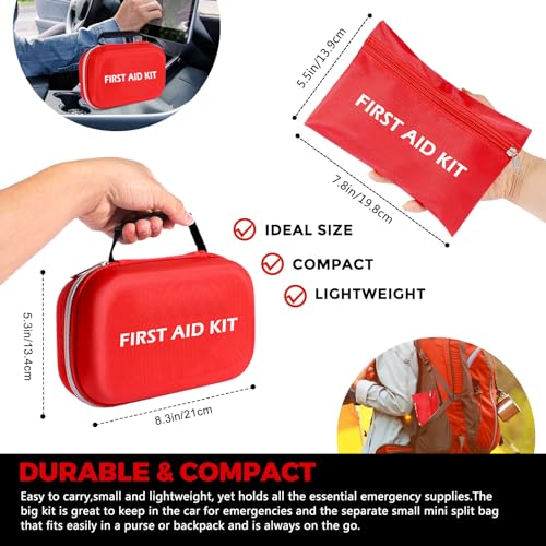 173pcs First Aid Kit with Upgraded Handle Design