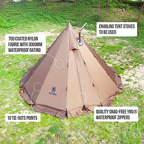 OneTigris Rock Fortress Hot Tent with Stove Jack Bushcraft Shelter