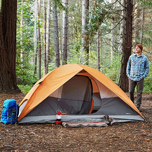 Amazon Basics x Dome Camping Tent With Rainfly 9 4-Person Feet