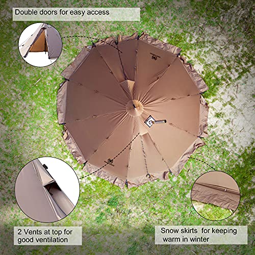 OneTigris Rock Fortress Hot Tent with Stove Jack Bushcraft Shelter